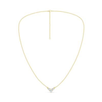 Lab Grown Diamond Three-Stone Pendant in 14K Yellow Gold (1 ct. tw.)