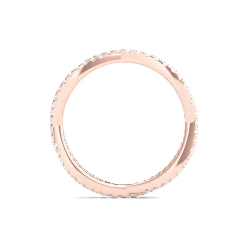 Lab Grown Diamond Infinity Twist Eternity Band in 14K Rose Gold &#40;7/8 ct. tw.&#41; – Image 2 of 3