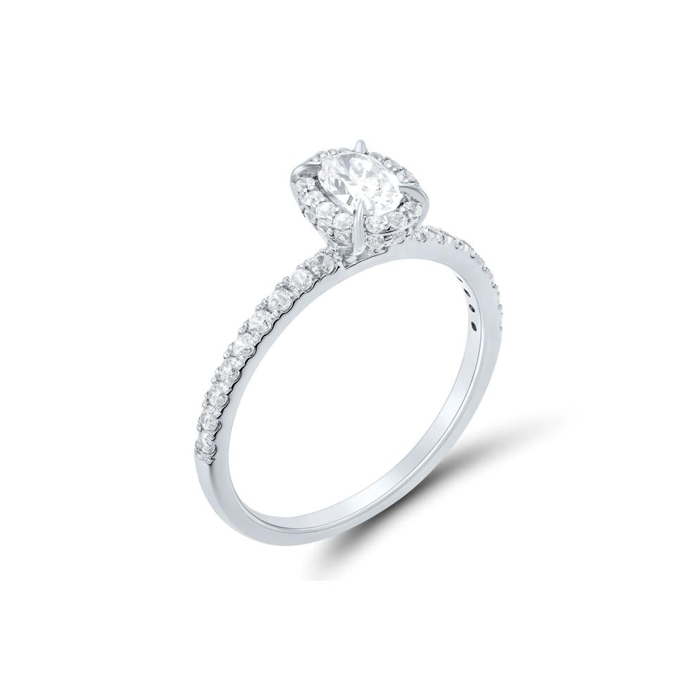 1 ct. tw. Diamond Oval-Shaped Engagement Set in 14K White Gold – Image 4 of 5