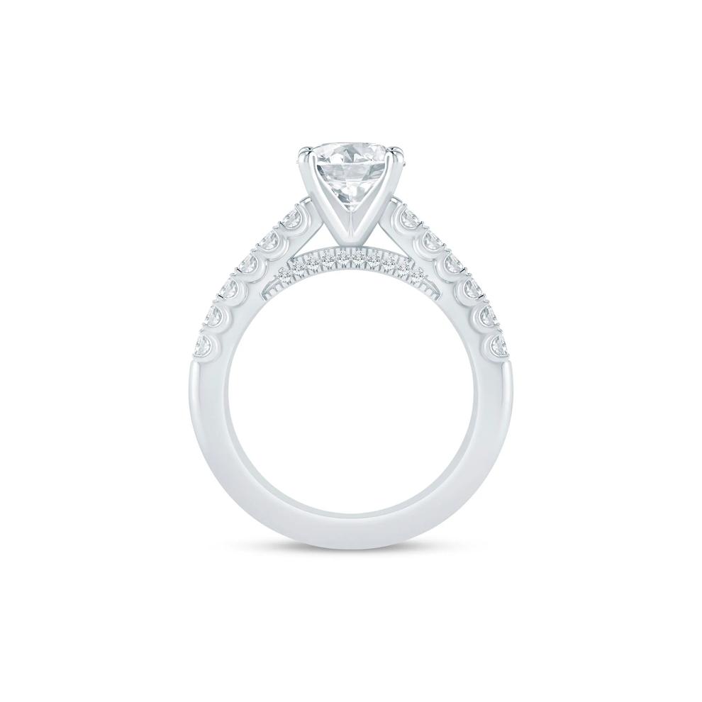 Lab Grown Diamond Semi-Mount Ring in 14K White Gold (1/2 ct. tw.) – Image 3 of 6