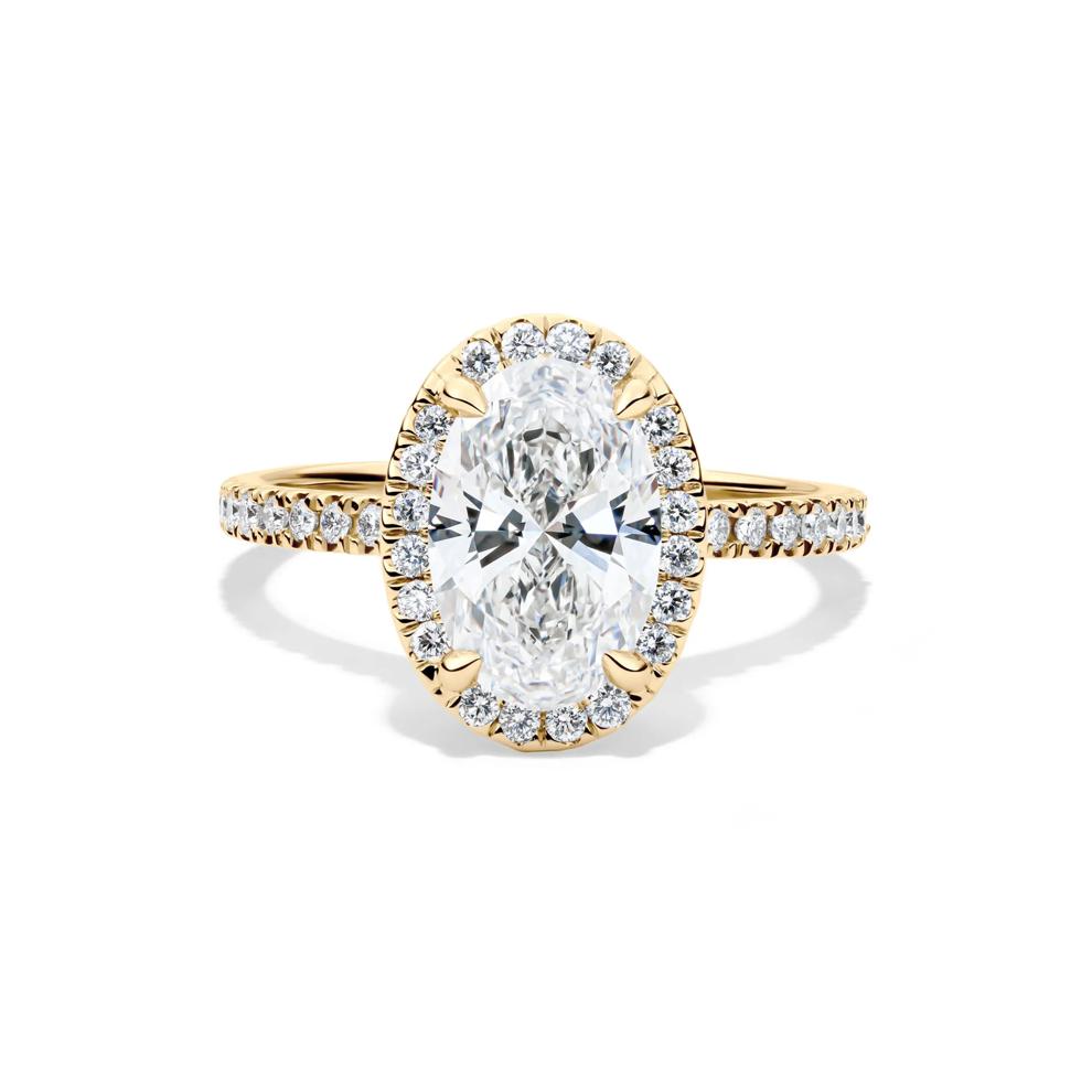 Perry Lab Grown Diamond Oval Engagement Ring in 14K Yellow Gold (2 5/8 ct. tw.) – Image 1 of 4