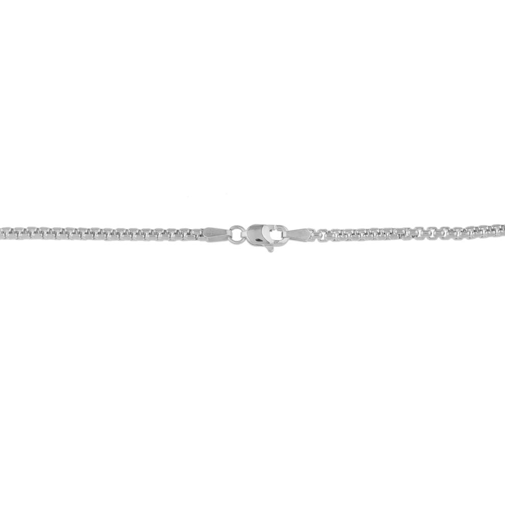 Solid Box Chain in 14K White Gold, 2.5MM, 18" – Image 3 of 4