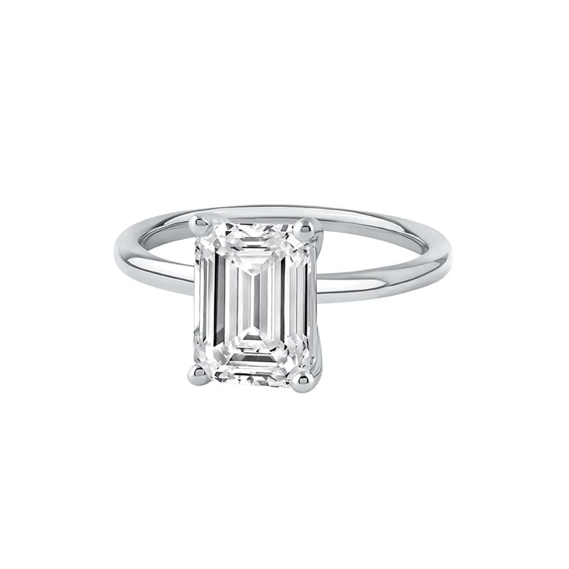 Lab Grown Diamond Emerald-Cut Solitaire Ring in Platinum &#40;3 ct.&#41; – Image 4 of 4