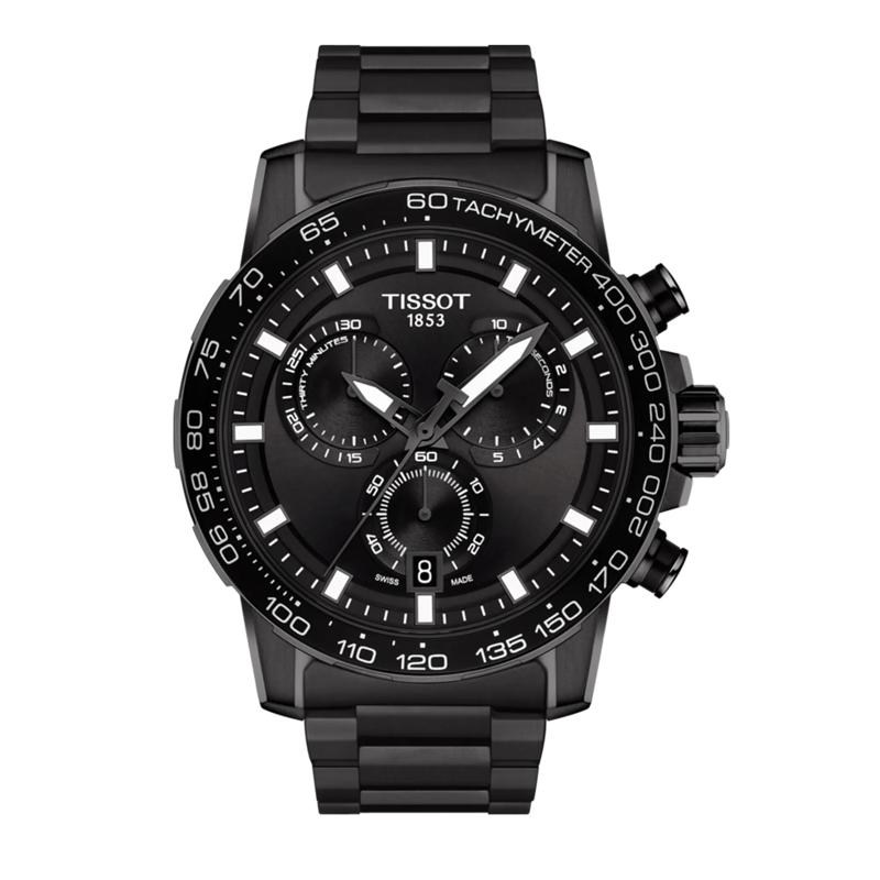 Black Supersport Chronograph Men&#39;s Watch with Black Stainless Steel Bracelet – Image 1 of 2