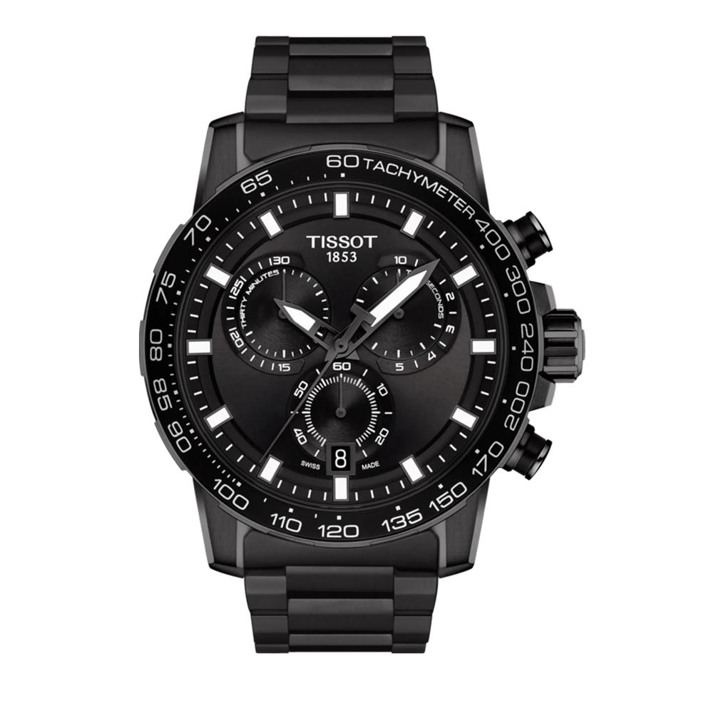 Black Supersport Chronograph Men's Watch with Black Stainless Steel Bracelet – Image 1 of 2