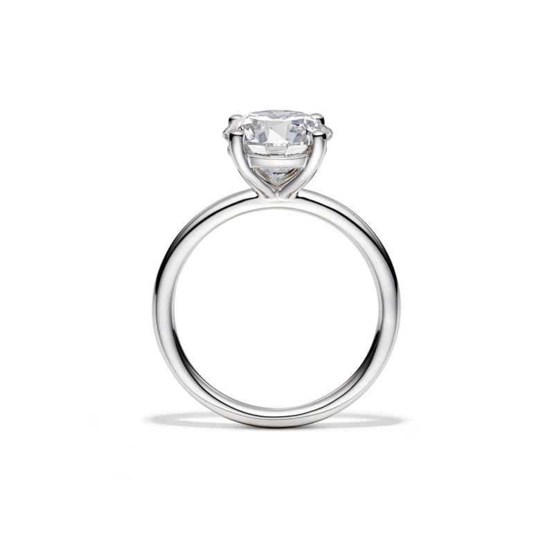 Lab Grown Diamond Solitaire Round Engagement Ring in 14k White Gold &#40;3 ct.&#41; – Image 2 of 4