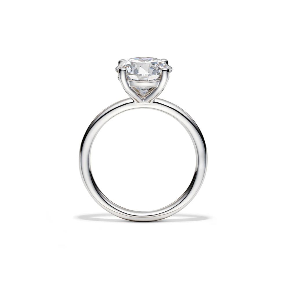 Lab Grown Diamond Solitaire Round Engagement Ring in 14k White Gold (3 ct.) – Image 2 of 4