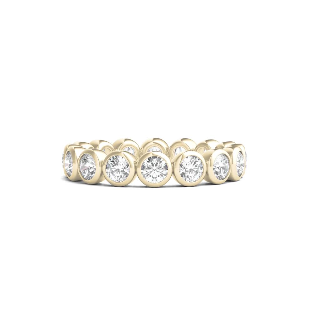 Round Lab Grown Diamond Bezel-Set Eternity Band in 14K Yellow Gold (2 ct. tw.) – Image 1 of 3