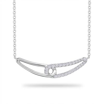 Diamond Interlocking Pendant Necklace in Sterling Silver (1/7 ct. tw.)