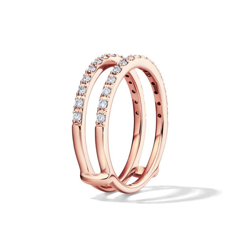 Lab Grown Diamond Straight Insert in 14K Rose Gold (1/3 ct. tw.) – Image 3 of 4