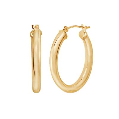 Polished Hoop Earrings in 14K Yellow Gold, 25MM