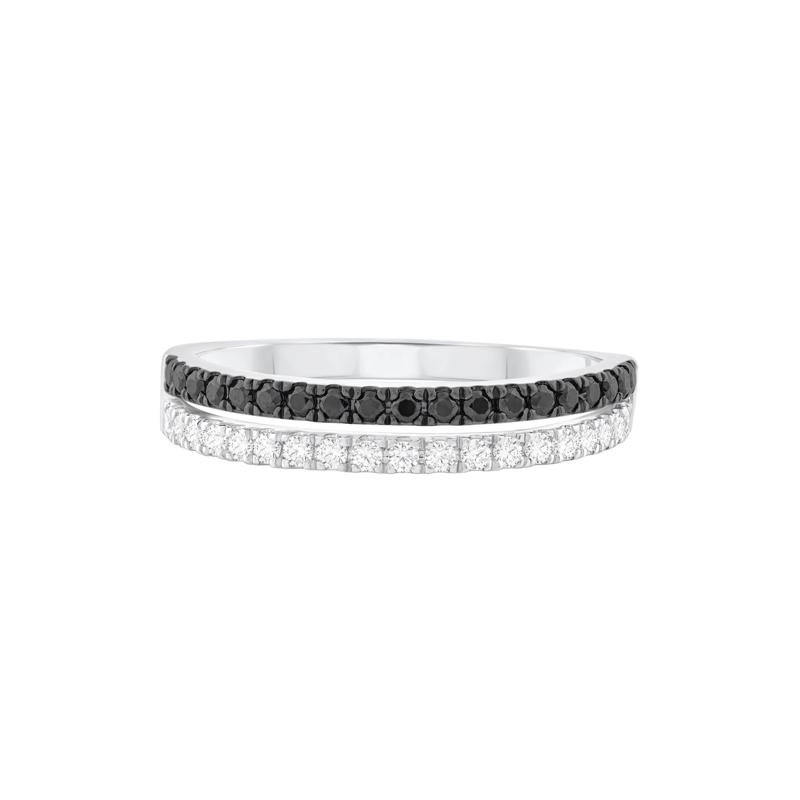Black and White Diamond Ring in Sterling Silver &#40;3/8 ct. tw.&#41; – Image 1 of 3
