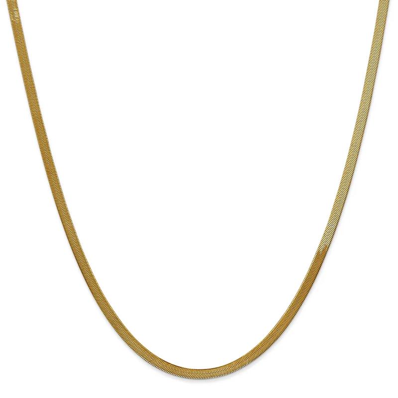 Herringbone Chain in 14K Yellow Gold, 3MM, 18&rdquo; – Image 1 of 4