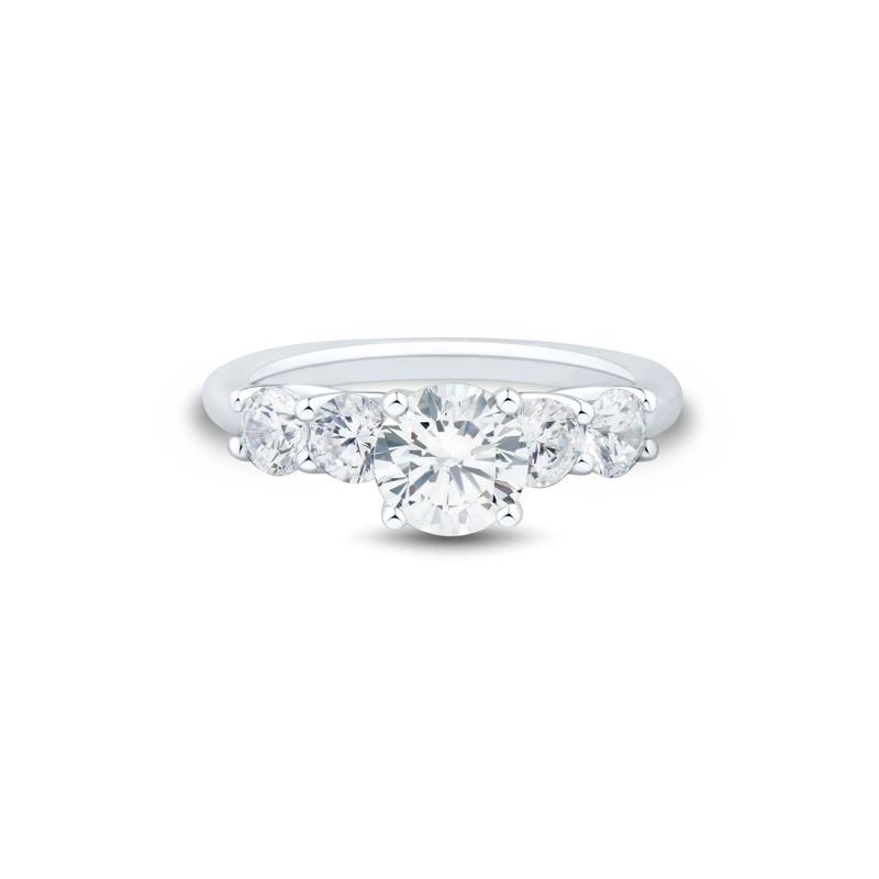 1 ct. tw. Round Lab Grown Diamond Semi-Mount Engagement Ring in Platinum &#40;Setting Only&#41; – Image 1 of 6
