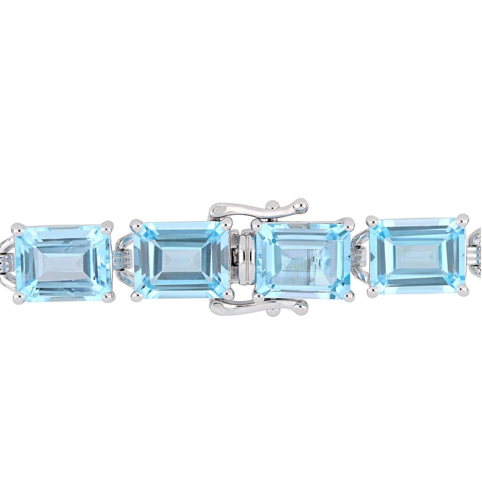 Sky-Blue Topaz Tennis Bracelet in Sterling Silver – Image 2 of 5