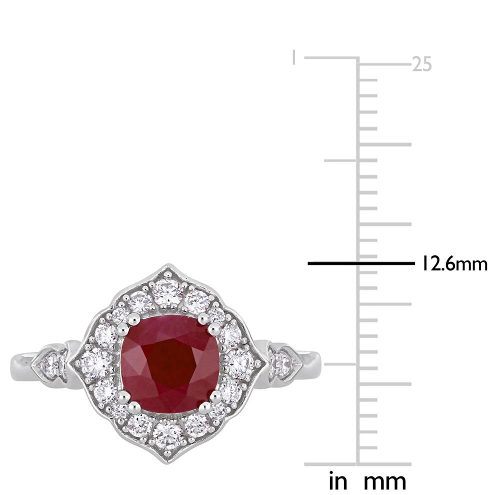 Ruby and Diamond Ring in 14K White Gold (1/3 ct. tw.) – Image 5 of 7