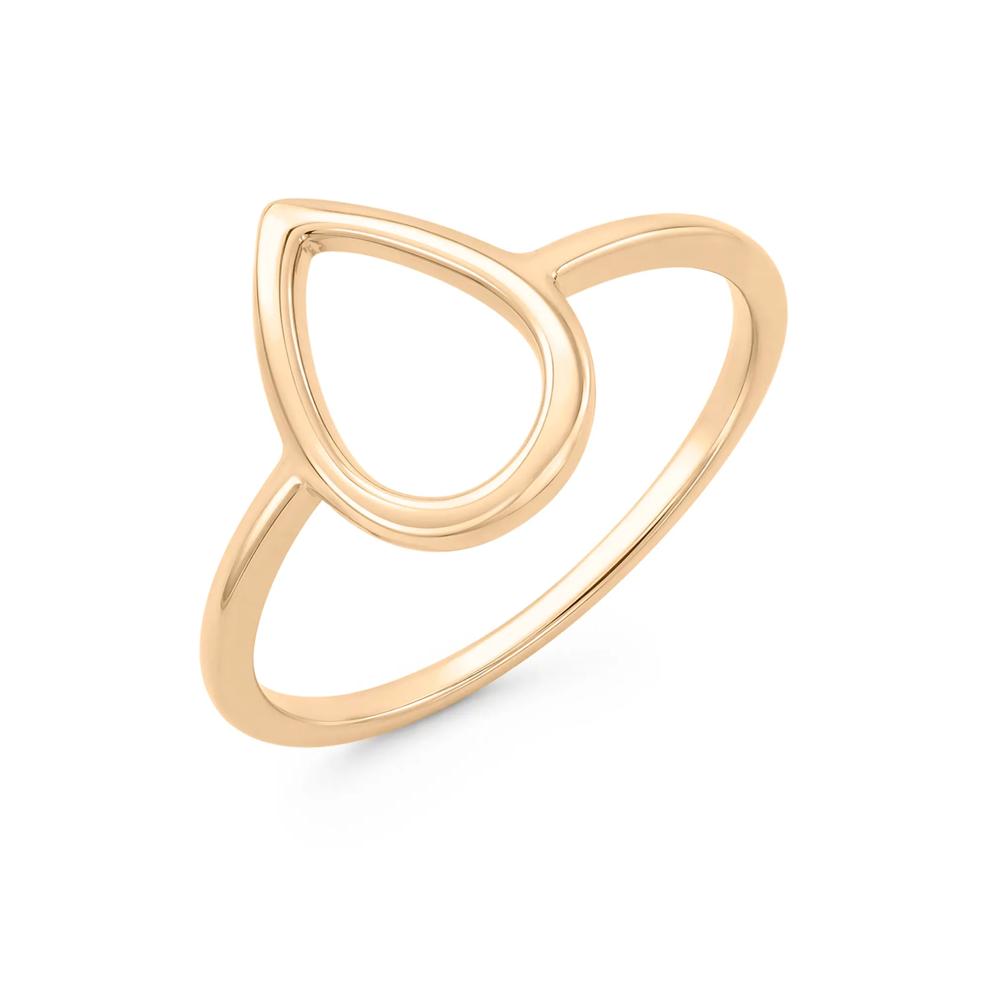 Pear-Shaped Ring in 14K Gold Vermeil – Image 4 of 4