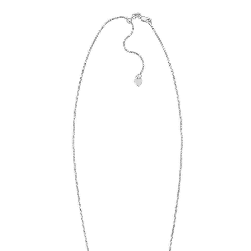Solid Popcorn Chain in 14K White Gold, 1mm, 22" – Image 2 of 3
