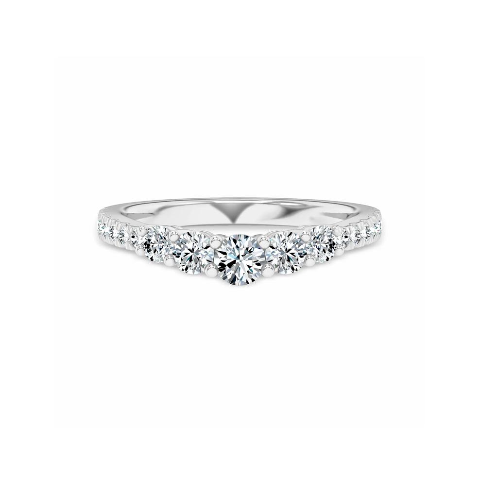 Lab Grown Diamond Graduated Contour Band in 14K White Gold (3/4 ct. tw.) – Image 1 of 4