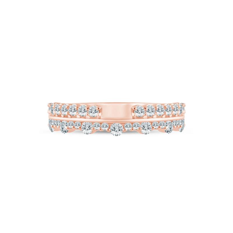 Lab Grown Diamond Multi-Row Anniversary Band in 14K Rose Gold &#40;5/8 ct. tw.&#41; – Image 1 of 3