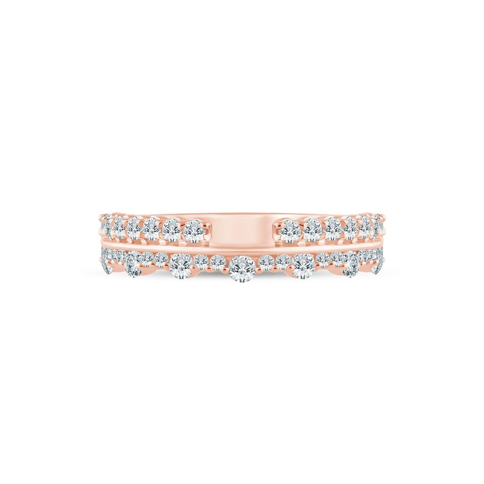 Lab Grown Diamond Multi-Row Anniversary Band in 14K Rose Gold (5/8 ct. tw.) – Image 1 of 3