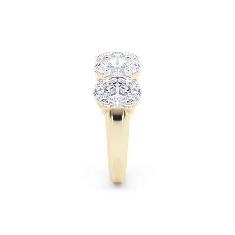 Lab Grown Diamond Oval Anniversary Band in 14K Yellow Gold &#40;5 ct. tw.&#41; – Image 3 of 5