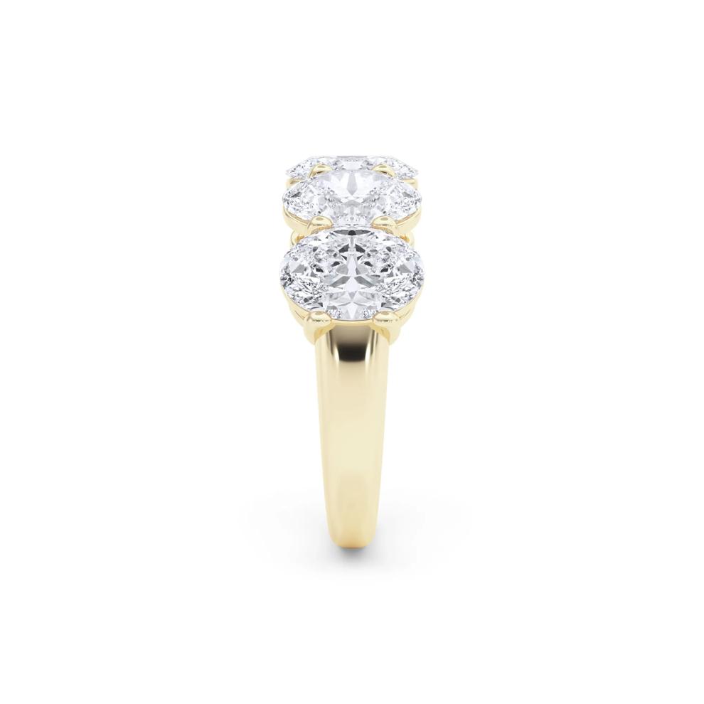 Lab Grown Diamond Oval Anniversary Band in 14K Yellow Gold (5 ct. tw.) – Image 3 of 5