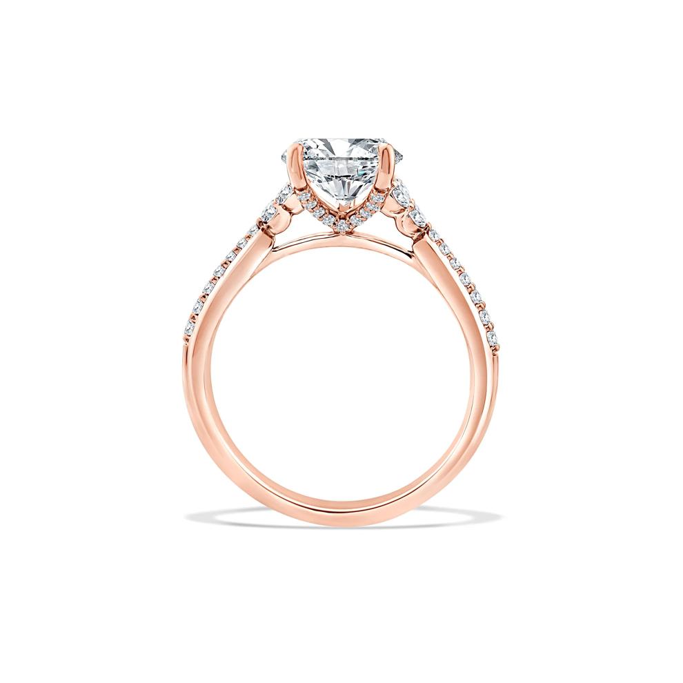 Lab Grown Diamond Pear-Shaped Engagement Set in 14K Rose Gold (3 ct. tw.) – Image 2 of 6
