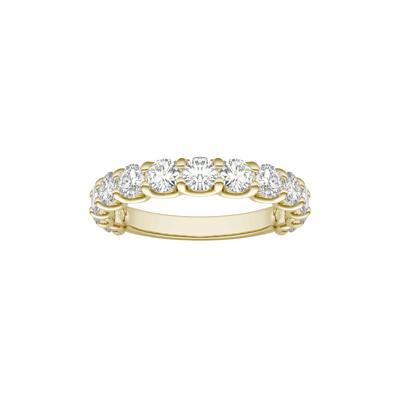 Lab Created Moissanite Band in 14K Gold