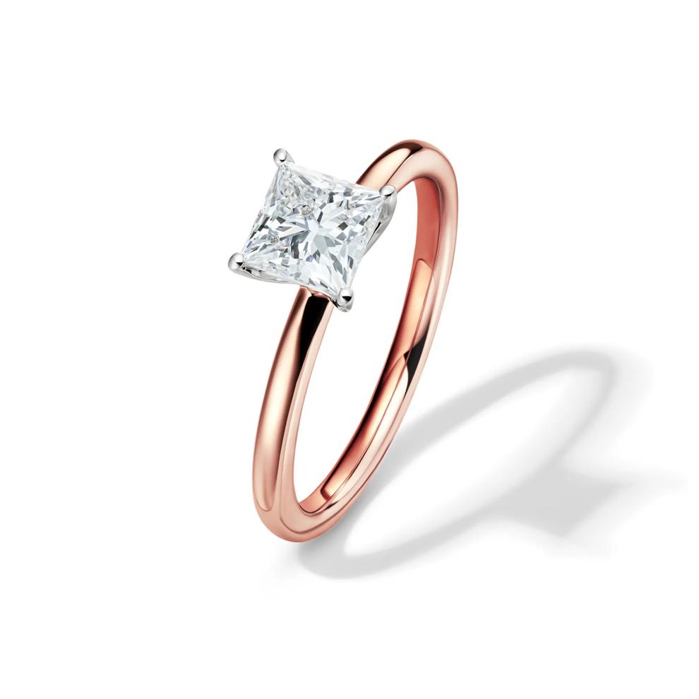 Lab Grown Diamond Princess-Cut Solitaire Engagement Ring in 14K Rose Gold (1 ct.) – Image 4 of 5