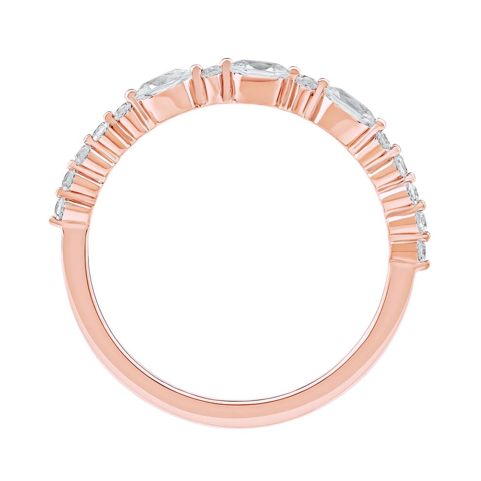 Lab Grown Diamond Oval Band in 10K Rose Gold (1/2 ct. tw.) – Image 2 of 4