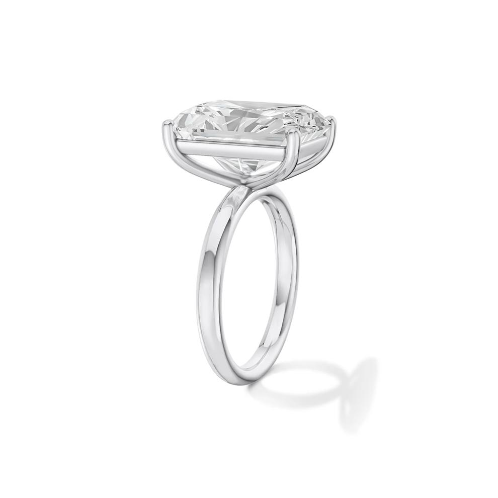Lab Grown Diamond Radiant-Cut Solitaire Ring in 14K White Gold (7 ct.) – Image 3 of 4