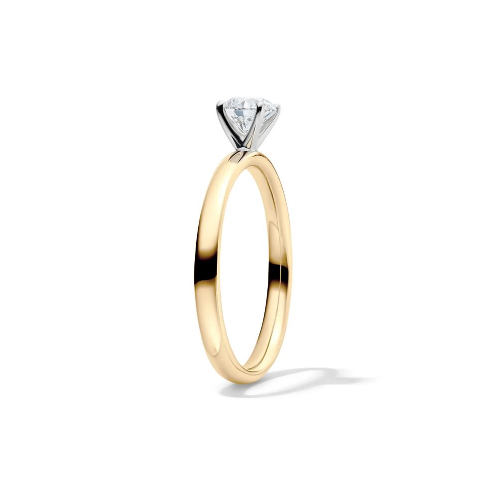 Diamond Round Brilliant Cut Solitaire Engagement Ring in 14K Yellow Gold (1/2 ct.) – Image 3 of 5