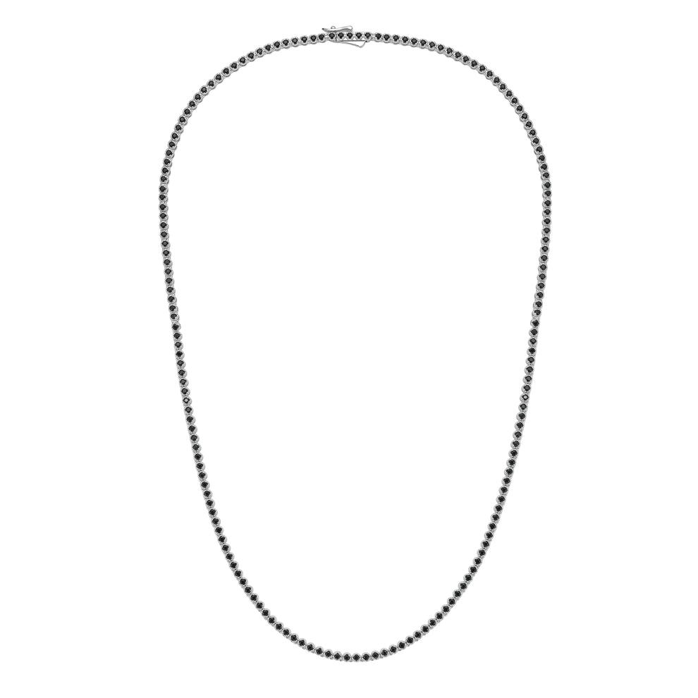 Men's Black Diamond Tennis Necklace in Black Rhodium-Plated Sterling Silver (5 ct. tw.) – Image 2 of 4