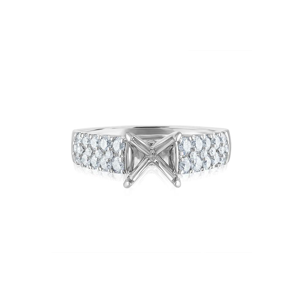 1 ct. tw. Lab Grown Diamond Semi-Mount Engagement Ring in 14K White Gold (Setting Only) – Image 4 of 6