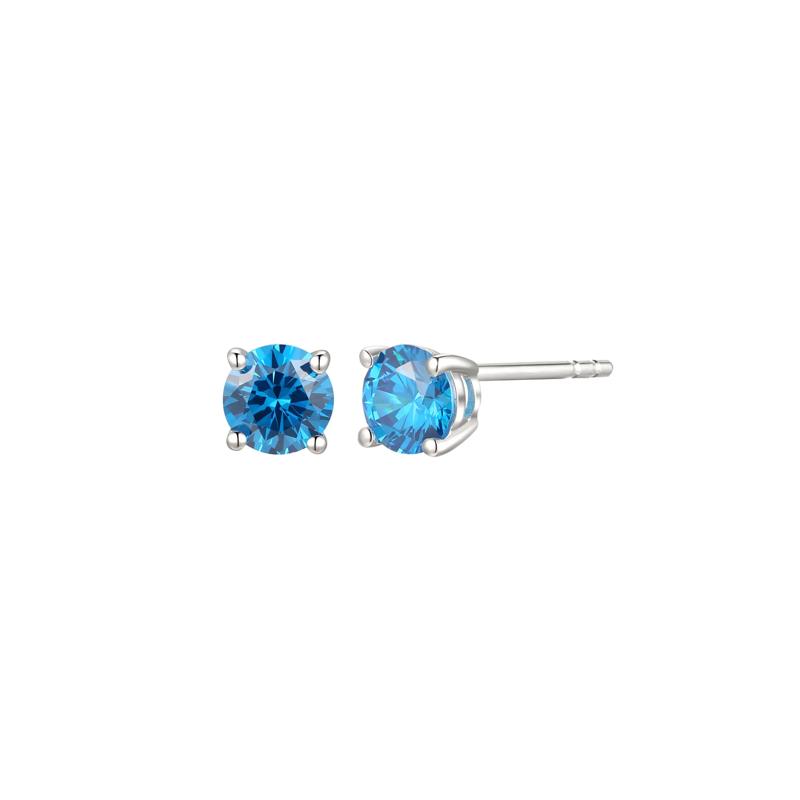 1/4 ct. tw. Blue Diamond Stud Earrings in 10K White Gold – Image 1 of 1