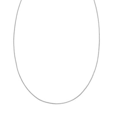 Solid Popcorn Chain in 14K White Gold, 1mm, 22"