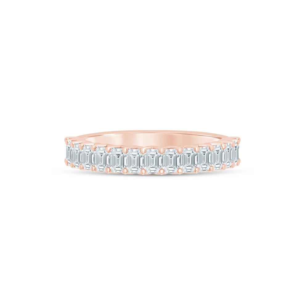 Lab Grown Diamond Emerald-Cut Anniversary Band in 14K Rose Gold (1 1/5 ct. tw.) – Image 1 of 3
