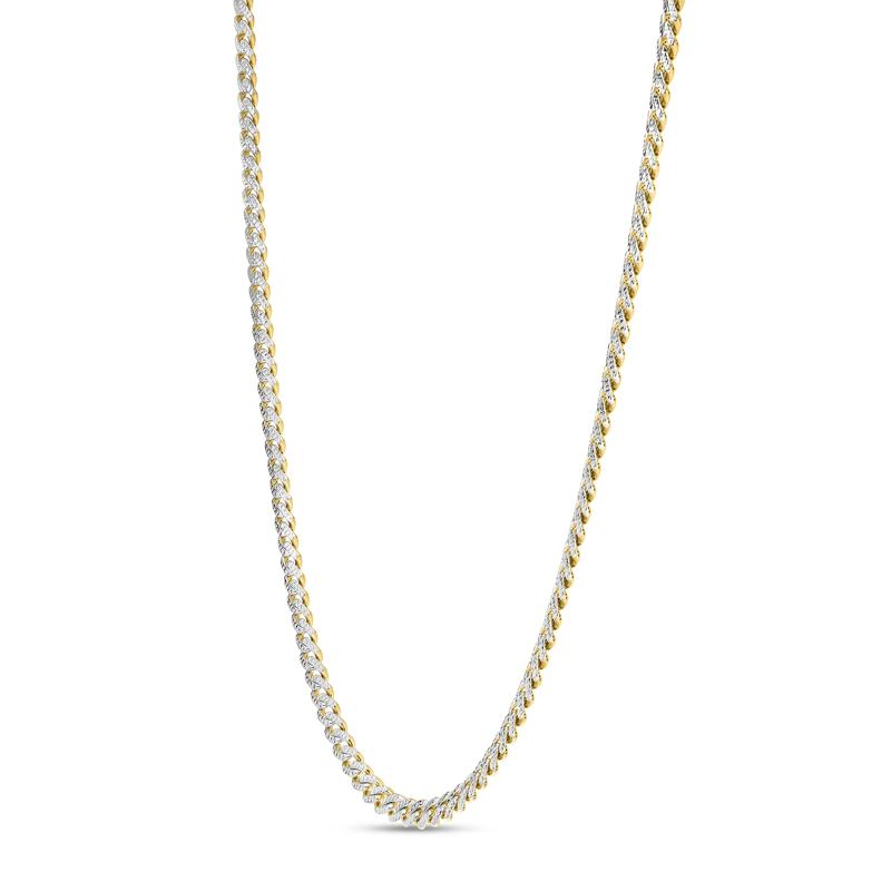 Miami Cuban Pave Chain in 14K Yellow and White Gold, 6.5MM, 24" – Image 3 of 5
