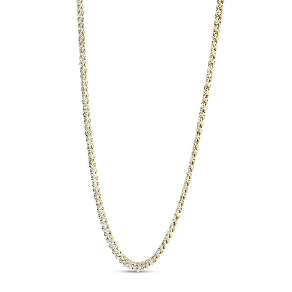 Miami Cuban Pave Chain in 14K Yellow and White Gold, 6.5MM, 24" – Image 3 of 5