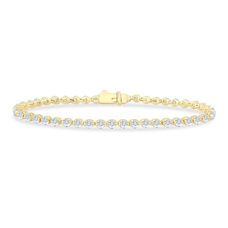 Lab Grown Diamond Tennis Bracelet in 14K Yellow Gold &#40;5 ct. tw.&#41; – Image 1 of 2