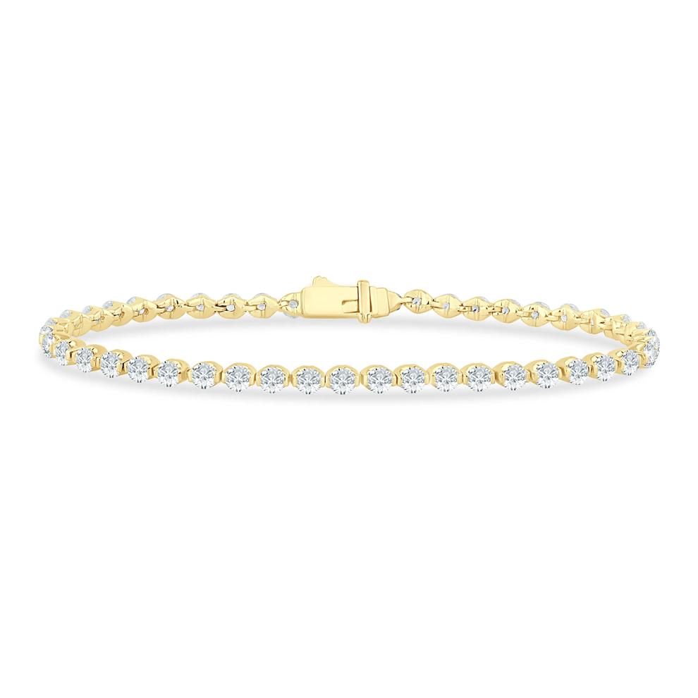 Lab Grown Diamond Tennis Bracelet in 14K Yellow Gold (5 ct. tw.) – Image 1 of 2