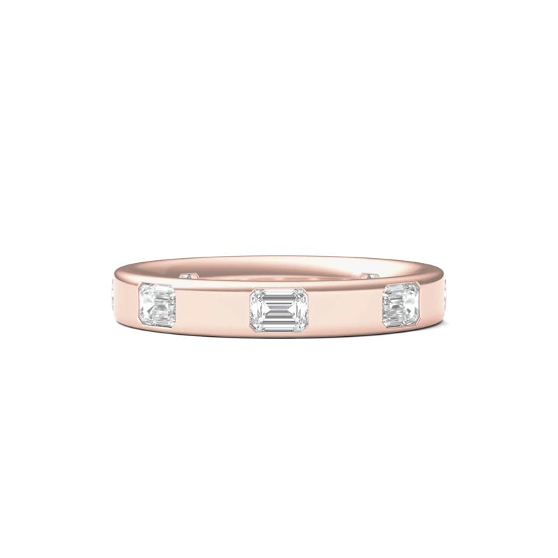 Emerald-Cut Lab Grown Diamond Band in 14K Rose Gold &#40;1 ct. tw.&#41; – Image 1 of 3