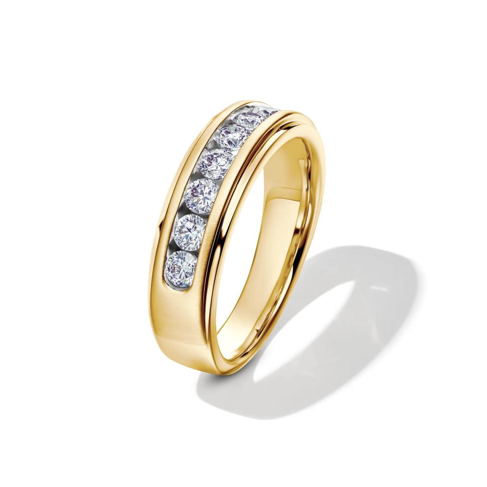 Men's Lab Grown Diamond Channel-Set Band in 10K Yellow Gold (1 ct. tw.) – Image 4 of 4