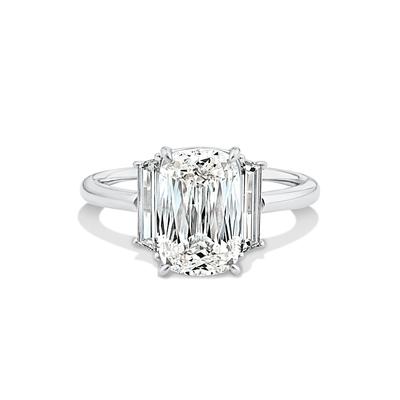 Lab Grown Diamond Special-Cut Cushion Center Engagement Ring in 14K White Gold (3 5/8 ct. tw.)