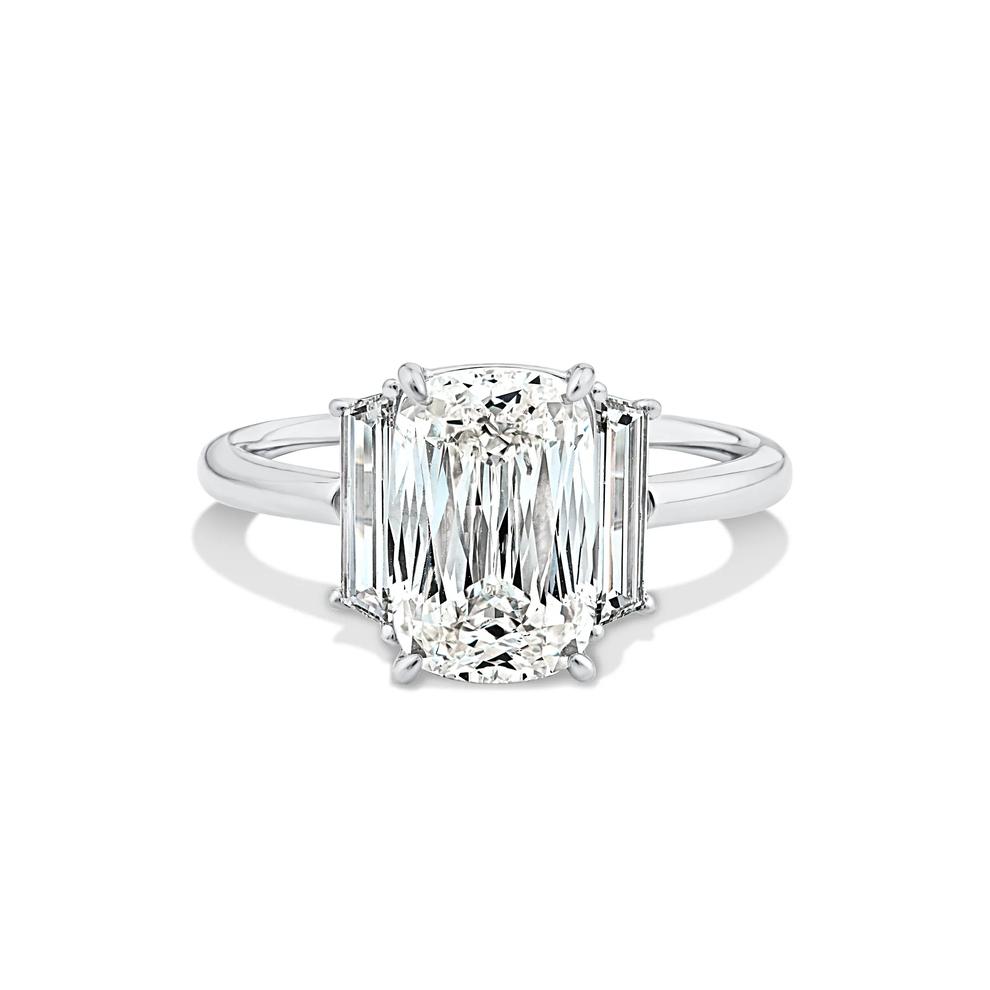 Lab Grown Diamond Special-Cut Cushion Center Engagement Ring in 14K White Gold (3 5/8 ct. tw.) – Image 1 of 4