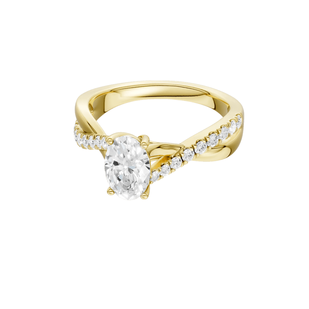 Diamond Oval Halo Engagement Ring in 18K Yellow Gold (1 1/4 ct. tw.) – Image 2 of 5
