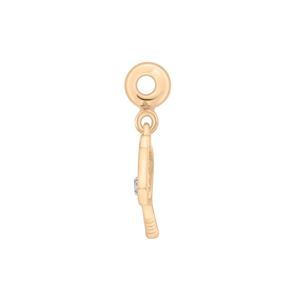 Diamond Accent Tennis Racket Bead Charm in Vermeil – Image 2 of 3