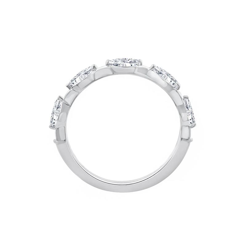 Lab Grown Diamond Marquise Stack Ring in 10K White Gold &#40;1/2 ct. tw.&#41; – Image 2 of 3