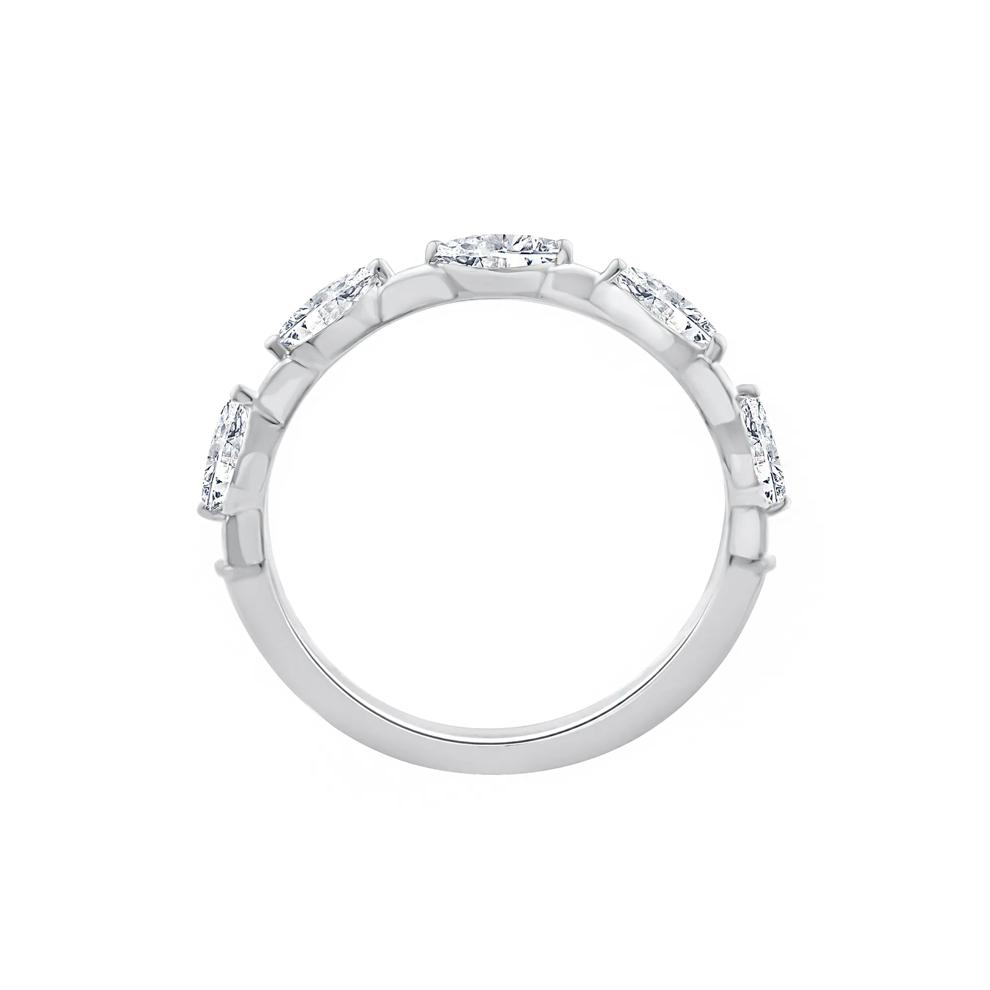Lab Grown Diamond Marquise Stack Ring in 10K White Gold (1/2 ct. tw.) – Image 2 of 3